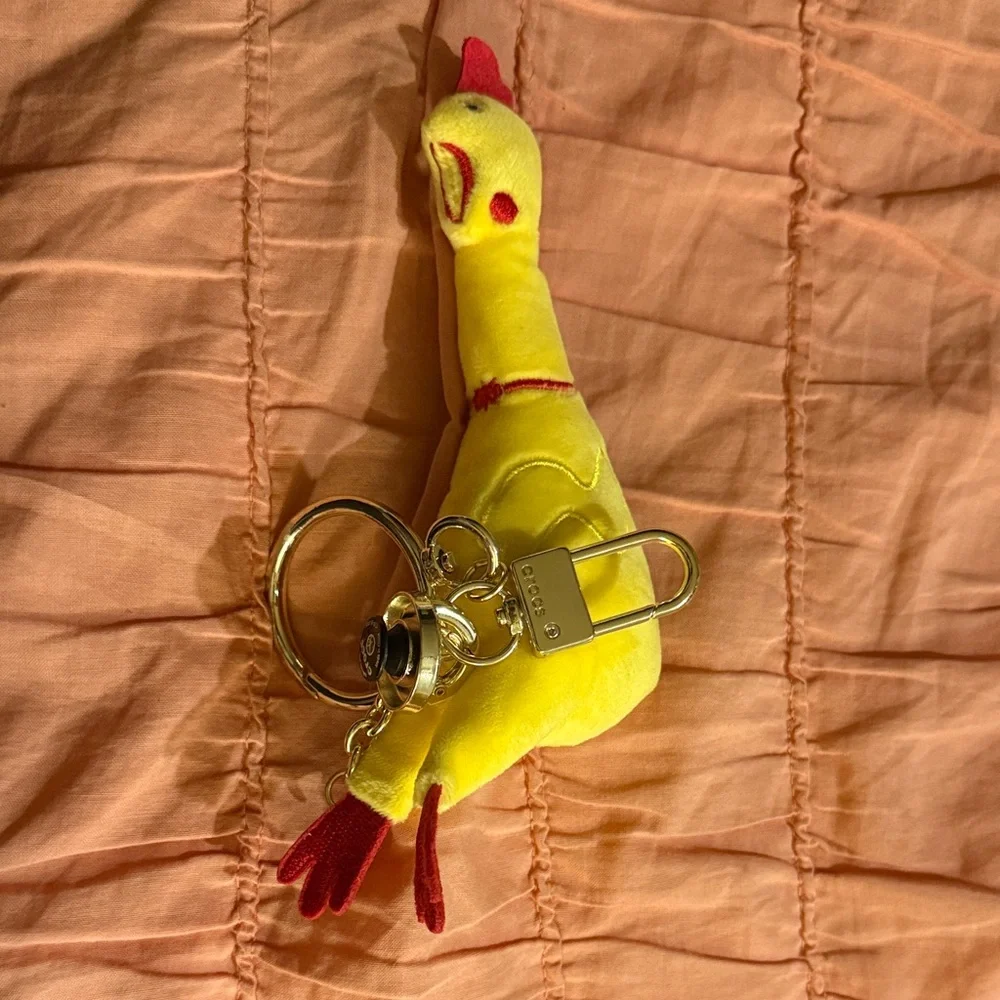 Jibbitz Yellow Plush Chicken Keychain